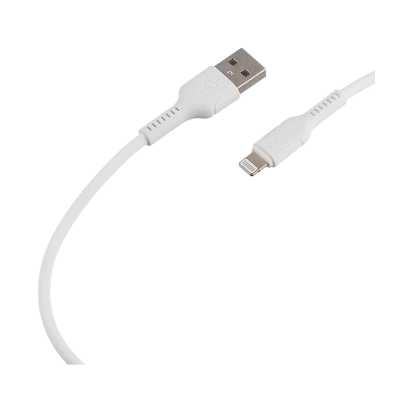 Кабель GoPower GP21L-2M USB (m)-Lightning (m) 2.0м 2.4A силикон белый (1/200/800)