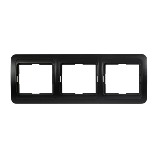 Рамка Smartbuy 3-местная горизонтальная черная "Марс"