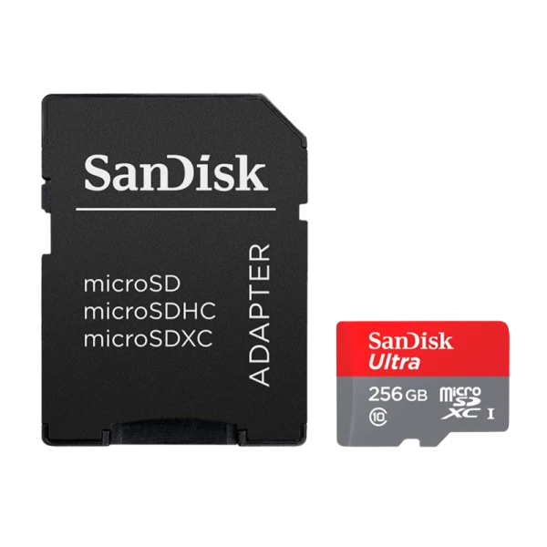 Карта памяти microSD SanDisk ULTRA Android 256GB Class10 UHS-I (U1) 95 МБ/сек с адаптером