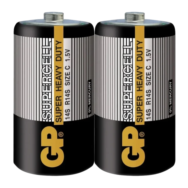 Батарейка GP GreenCell R14 C Shrink 2 Heavy Duty 1.5V (2/24/480) R