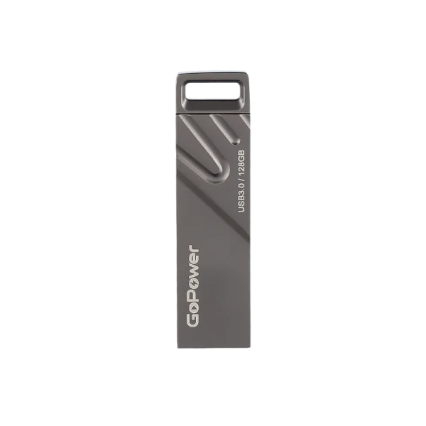 Флеш-накопитель GoPower MINI 128GB USB3.0 металл серебряный (1/50/1000)