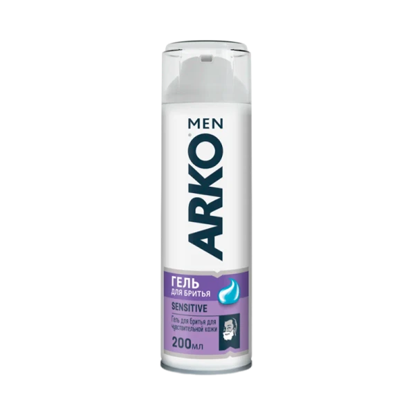 Гель для бритья и умывания мужской Arko Sensitive 200мл (1/24)