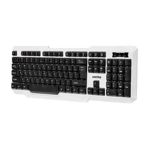 Клавиатура проводная Smartbuy 333 ONE классическая USB белый черный (1/20)