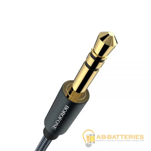 Кабель AUX Borofone BL1 Jack 3.5mm (m)-Jack 3.5mm (m) 1.0м TPE черный (1/50/200)