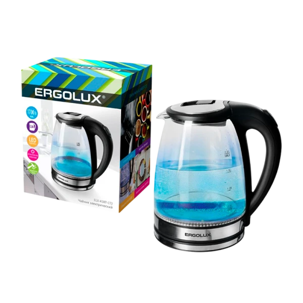 Электрочайник Ergolux ELX-KG07-C72 1700W 2.0л черный