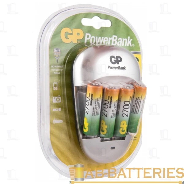 З/У для аккумуляторов GP PB27 Mid-Range AA/AAA 4 слота +4AA 2700mAh (1/8)