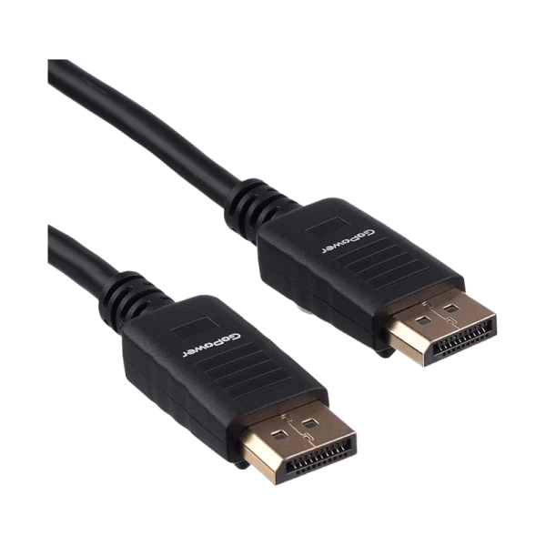 Кабель GoPower DisplayPort (m)-DisplayPort (m) 1.8м ПВХ ver.1.4 черный Premium Zip-Lock c подвесом