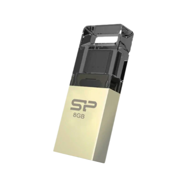 Флеш-накопитель Silicon Power Mobile X10 8GB USB2.0 металл золотой