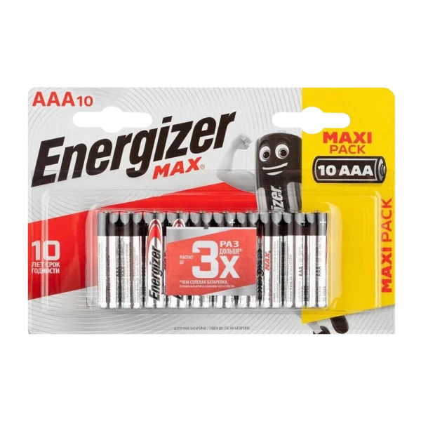 Батарейка Energizer MAX LR03 AAA BL10 Alkaline 1.5V (10/120)