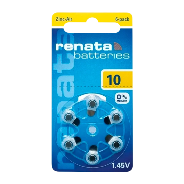 Батарейка Renata ZA10 BL6 Zinc Air 1.45V (6/60/300/3000)