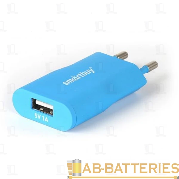 Сетевое З/У Smartbuy SATELLITE 1USB 1.0A синий (1/60)