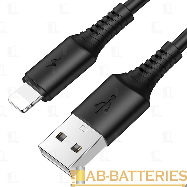 Кабель Borofone BX47 USB (m)-Lightning (m) 1.0м 2.4A ПВХ черный (1/360)