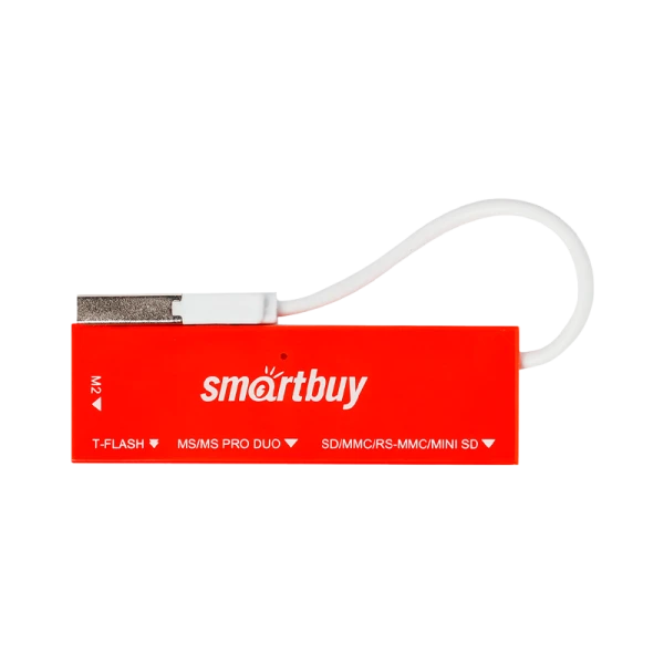 Картридер Smartbuy 717 USB2.0 SD/microSD/MS/M2 красный
