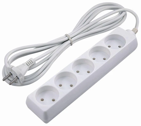 Удлинитель ЭРА U 5р.Б/З 16A 5.0м белый