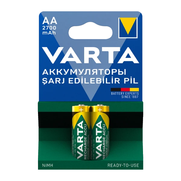 Аккумулятор предзаряженный RTU Varta HR6 AA BL2 NI-MH 2700mAh (2/20/200)