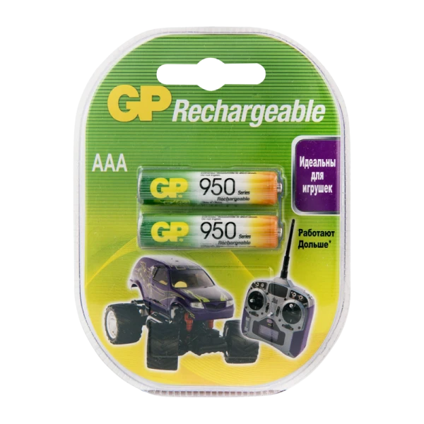 Аккумулятор бытовой GP HR03 AAA BL2 NI-MH 950mAh в пластиковой упаковке (2/20/200) R