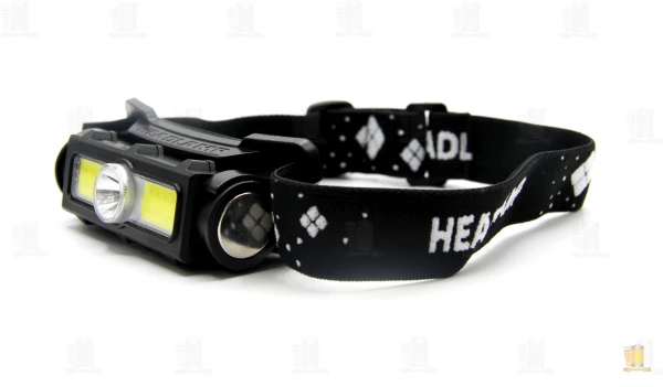 Фонарь налобный Без бренда HT-940 от аккумулятора 7 режимов черный