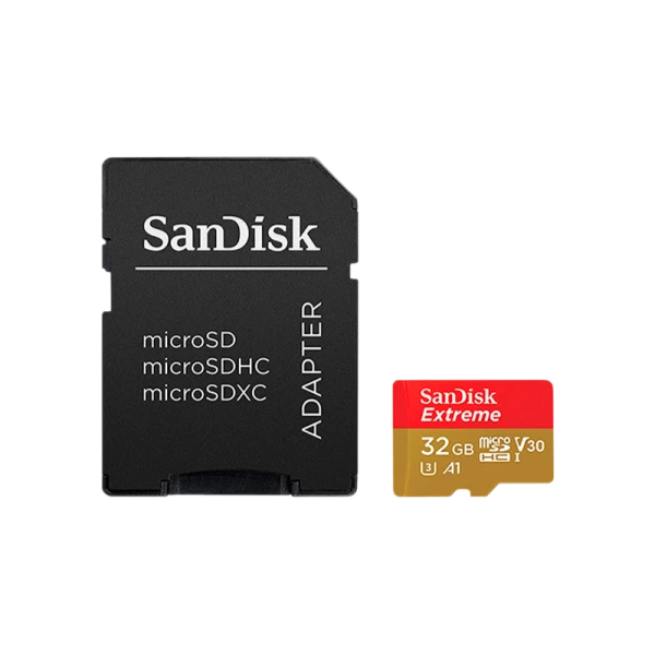 Карта памяти microSD SanDisk Extreme Action Cameras 32GB Class10 UHS-I (U3) 100 МБ/сек V30 с адаптер