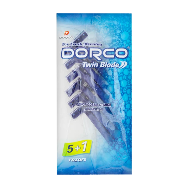 Бритва DORCO TD-705-6P пластиковая ручка 5+1шт. (1/24)