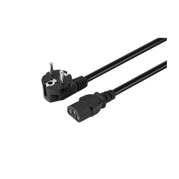 Кабель питания GoPower евровилка CEE 7/7-C13 (f) 3.0м ПВХ 0.75мм черный (1/50)