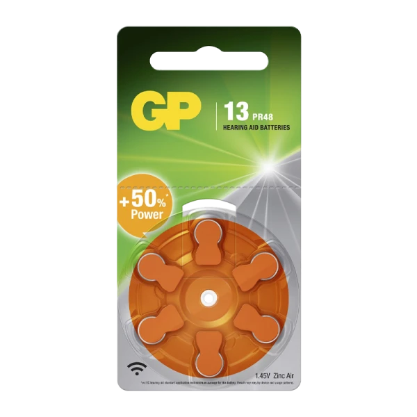 Батарейка GP ZA13 BL6 Zinc Air 1.45V (6/60/300/3000)