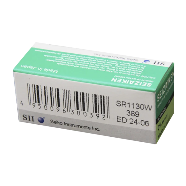 Батарейка SEIZAIKEN 389 (SR1130W) Silver Oxide 1.55V (1/10/100/1000)
