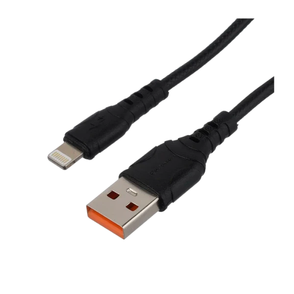 Кабель GoPower GP06L USB (m)-Lightning (m) 1.0м 2.4A ПВХ черный (1/200/800)