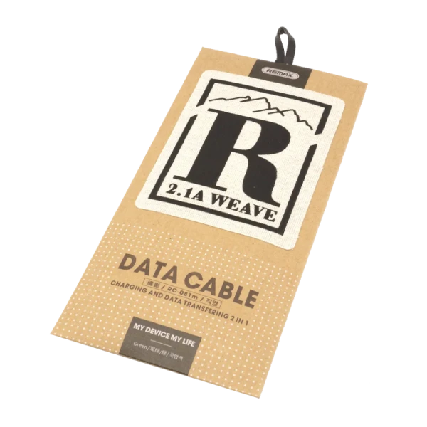 USB кабель REMAX Weave (Micro) RC-081m Зеленый (1M, 2.1A)