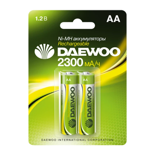 Аккумулятор бытовой Daewoo HR6 AA BL2 NI-MH 2300mAh (2/20/100)