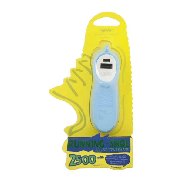 Внешний аккумулятор Remax RPL-57 Running Shoe 2500mAh 1.0A 1USB синий (1/60)