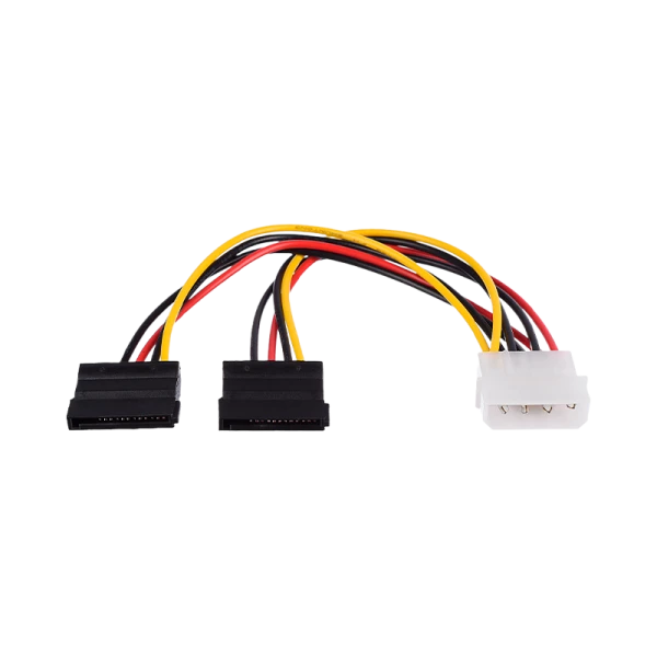 Кабель GoPower MOLEX (f)-2SATA (m) 0.2м PVC RoHS Premium Zip-Lock c подвесом (1/250)