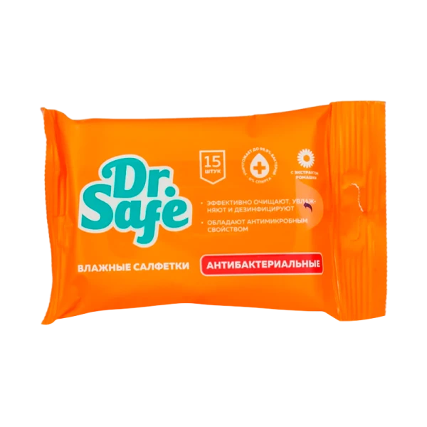 Салфетка Dr.Safe для рук антибакт.+ромашка 30шт. (1/30)