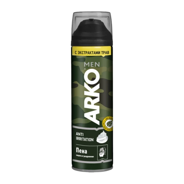 Пена для бритья Arko ANTI-IRRITATION 200мл защита от раздражения (1/24)