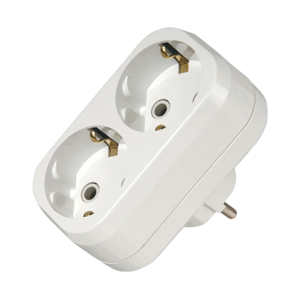 Разветвитель Makel 2р.С/З белый 10031 (1/20)