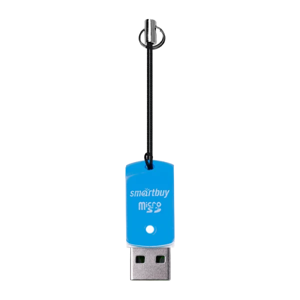 Картридер Smartbuy 706 USB2.0 microSD голубой (1/20)