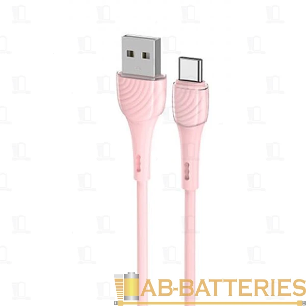 Кабель HOCO X49 USB (m)-Type-C (m) 1.0м 3.0A силикон розовый (1/31/310)