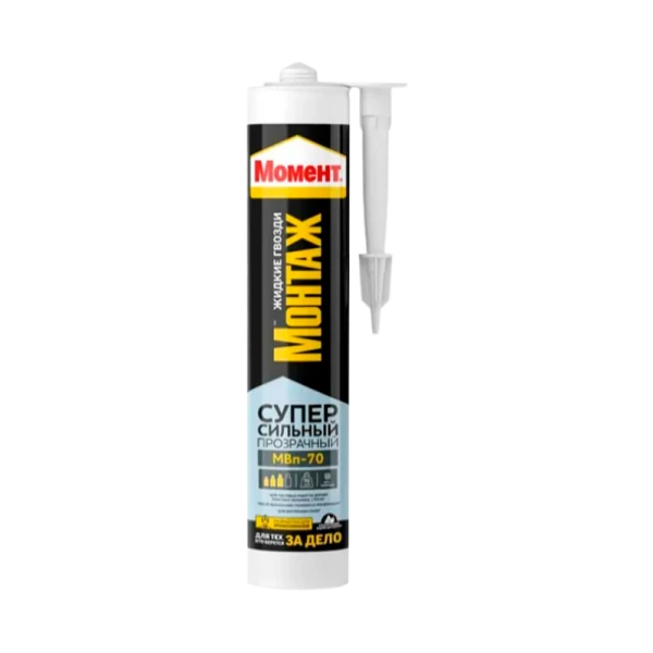 Монтажный клей Момент МВП-70 280г суперсильный прозрачный (1/12/1200)