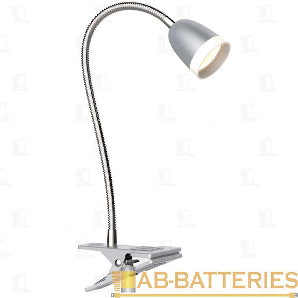 Светильник настольный Camelion KD-847 3.5W 230V IP20 прищепка серебряный (1/10)