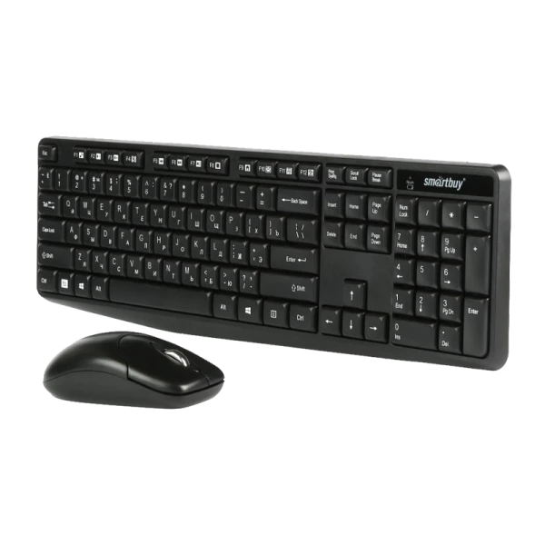 Набор клавиатура+мышь беспроводной Smartbuy 235380AG классическая черный (1/20)