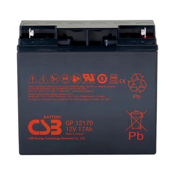 Аккумулятор свинцово-кислотный CSB GP12170 B3 12V 17Ah