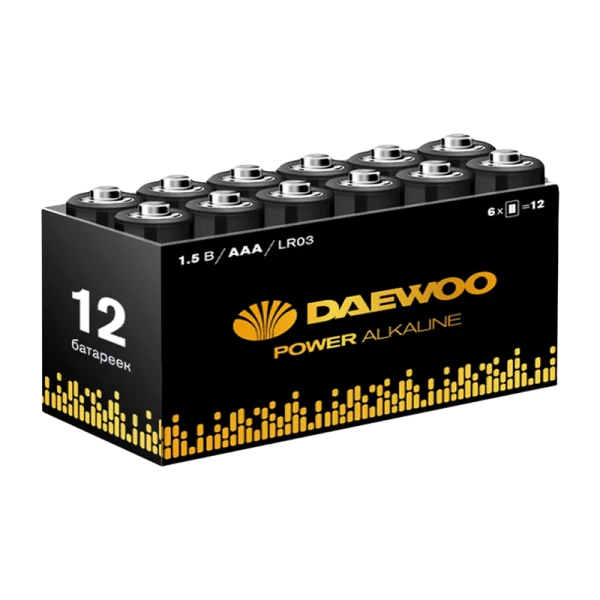 Батарейка Daewoo Power LR03 AAA BOX12 Alkaline 1.5V (12/72/576)