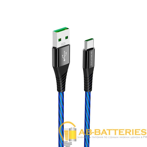 Кабель Borofone BU13 USB (m)-Type-C (m) 1.0м 5.0A ткань черный (1/36/144)