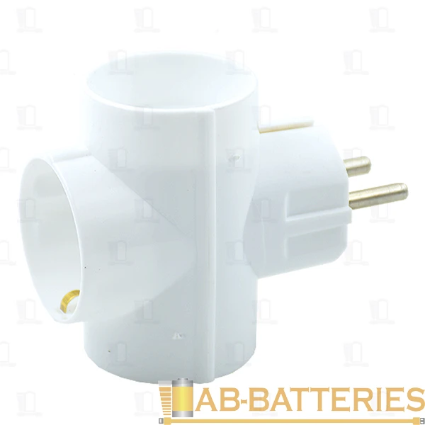 Разветвитель Vikey ТС.3-1з 3р.С/З 16A белый