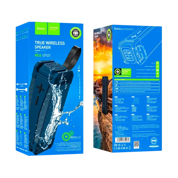 Портативная колонка HOCO HC6 bluetooth 5.0 microSD синий (1/16)