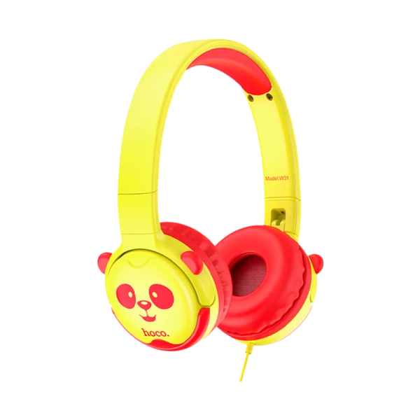 Наушники полноразмерные HOCO W31 с микр. для детей желтый (1/48)