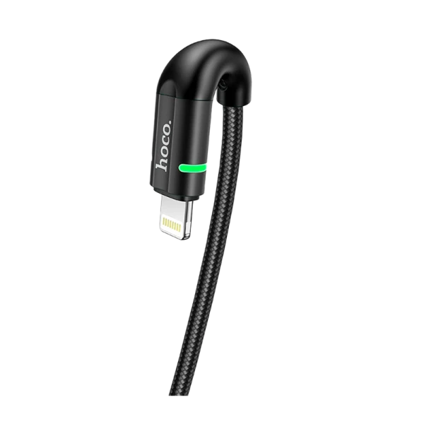 Кабель HOCO U93 USB (m)-Lightning (m) 1.2м 2.4A нейлон черный (1/22/220)