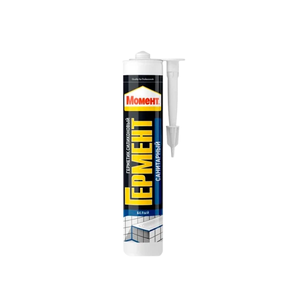 Герметик Момент 280мл силиконовый санитарный белый (1/12/1500)