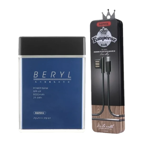 Внешний аккумулятор Remax RPP-69 Beryl 8000mAh 2.0A 2USB синий