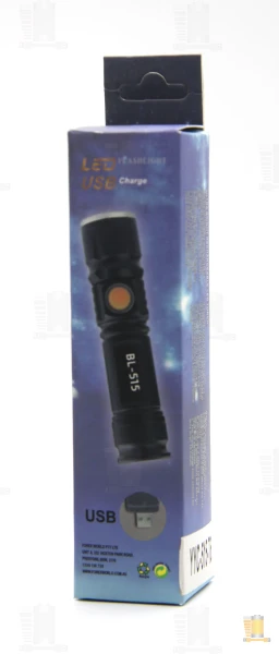 Фонарь универсальный Без бренда 515 от сети 3 режима черный