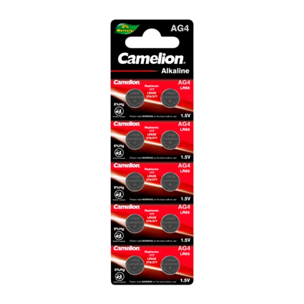 Батарейка Camelion G4/LR626/LR66/377A/177 BL10 Alkaline 1.5V (10/100/3600/151200)